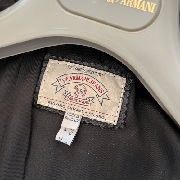 Armani Jeans Oversized Leather Jacket - Picture 3 of 7